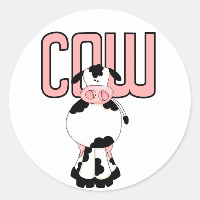 Cow Tshirts and Gifts Classic Round Sticker (Front)