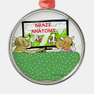 Cow TV Shows Funny Cartoon Metal Tree Decoration