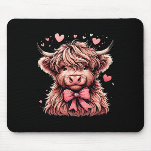 Cow Valentine Hearts Mouse Pad