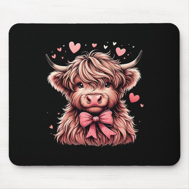 Cow Valentine Hearts  Mouse Pad (Front)