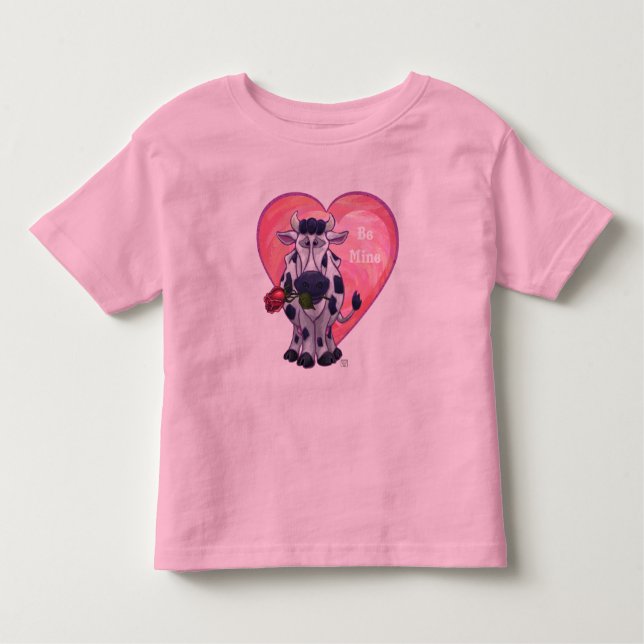 Cow Valentine's Day Toddler T-Shirt (Front)