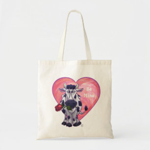 Cow Valentine's Day Tote Bag