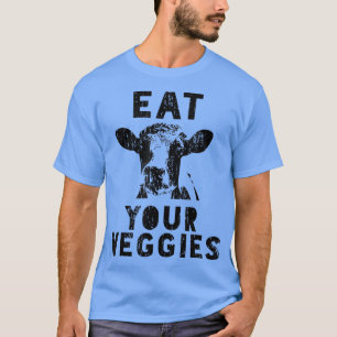 Cow Vegetarian Eat your Veggies for Animal Rights T-Shirt