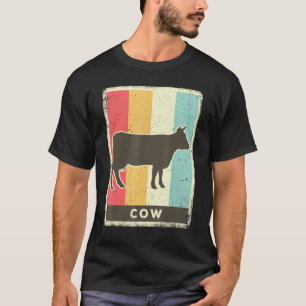 Cow Vintage Retro Poster Animal T-Shirt