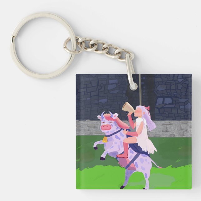 Cow warrior key ring (Front)