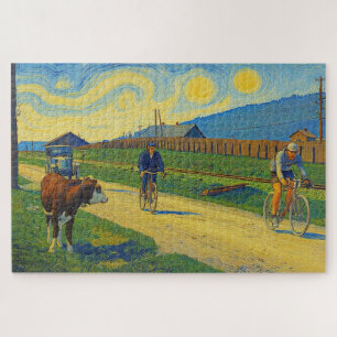 Cow Watching Jules Buysse Tour de France 1926 Jigsaw Puzzle