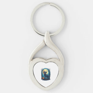 Cow Werewolf Transformation Key Ring