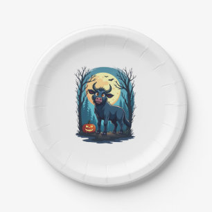 Cow Werewolf Transformation Paper Plate