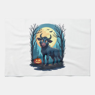 Cow Werewolf Transformation Tea Towel