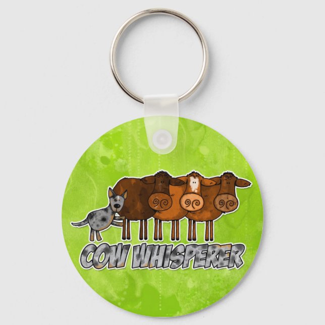 cow whisperer key ring (Front)
