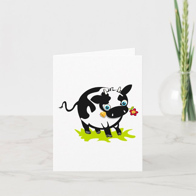 Cow With A Flower Card (Creator Uploaded)