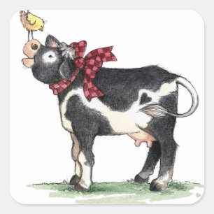 Cow with Bow - Stickers