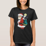Cow With Santa Christmas Cute Cow Xmas Farm Loves T-Shirt<br><div class="desc">Cow With Santa Christmas Cute Cow Xmas Farm Loves</div>