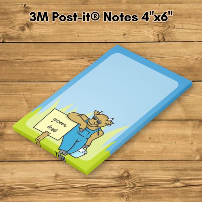 Cow with sign post-it notes (Creator Uploaded)