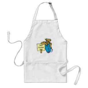 Cow with sign standard apron