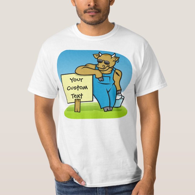 Cow with sign T-Shirt (Front)