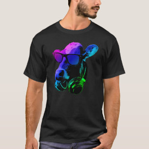 Cow With Sunglasses And Headphones T-Shirt