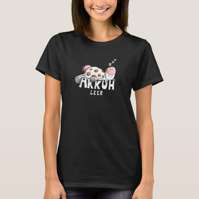 Cow Word Game Battery Empty I Chilling I Pause I S T-Shirt (Front)
