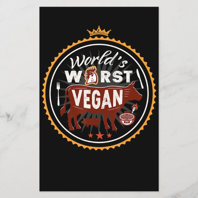 Cow Worlds Worst Vegan Meat BBQ Flyer (Front)