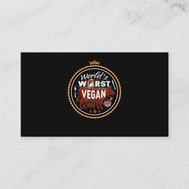 Cow Worlds Worst Vegan Meat BBQ Loyalty Card (Front)