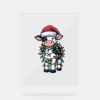 Cow Xmas Outfit Cute Santa Cow 