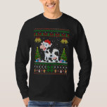 Cow Xmas Santa Hat Ugly Cow Christmas T-Shirt<br><div class="desc">Cow Xmas Santa Hat Ugly Cow Christmas</div>