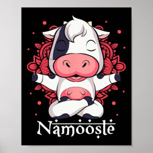 Cow Yoga Namoostee Shirt Funny Cow Lovers Gift Nam Poster