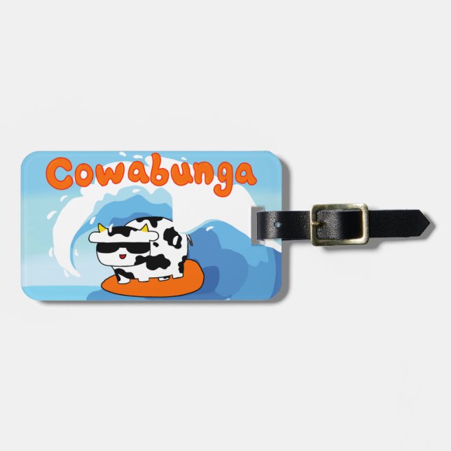 Cowabunga luggage tag (Front Horizontal)