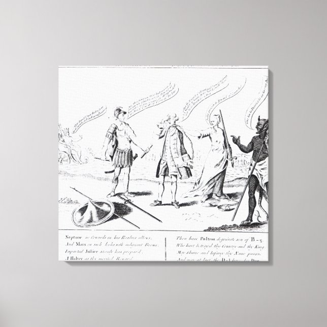 Cowardice Rewarded or the Devil will have his Canvas Print (Front)