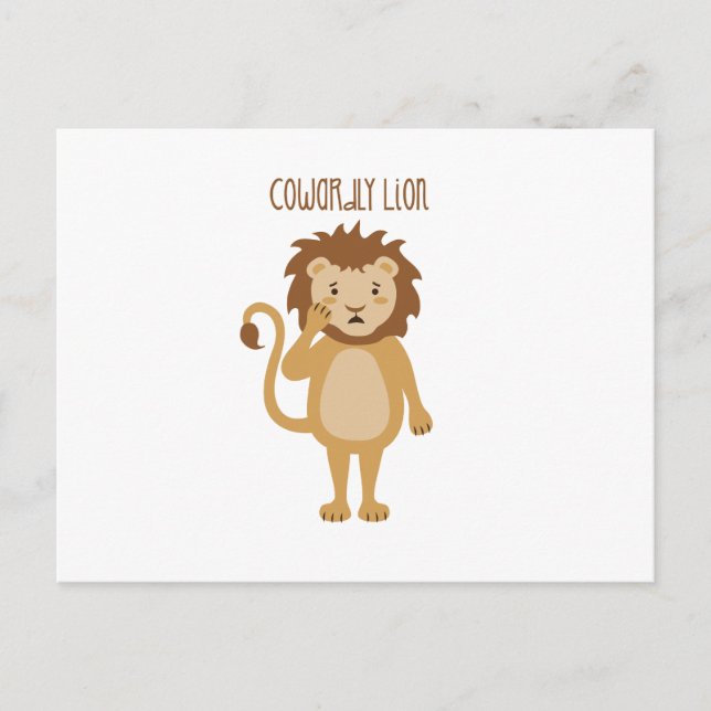Cowardly Lion Postcard (Front)
