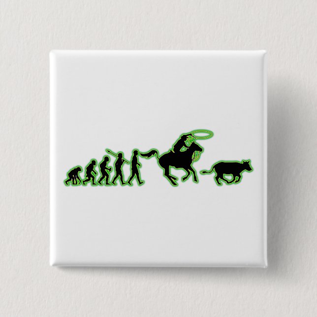 Cowboy 15 Cm Square Badge (Front)