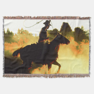 Cowboy 1 Throw Blanket