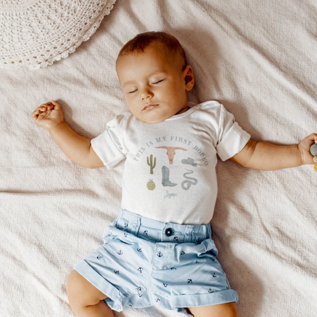 Cowboy 1st Birthday Party First Rodeo Toddler T-Shirt (Creator Uploaded)