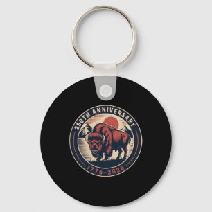 Cowboy 250 Th 4th Of July Flag 1776 2026 250th Ann Key Ring