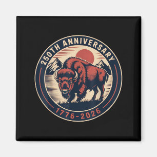 Cowboy 250 TH 4TH of July Flag 1776 2026 250th Magnet