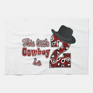 Cowboy 2nd Birthday Tea Towel
