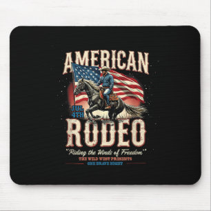 Cowboy 4th Of July Western American Rodeo Country Mouse Pad