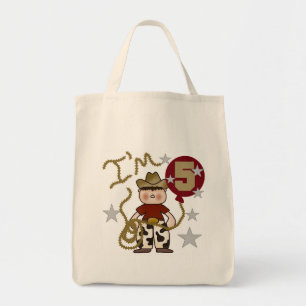 Cowboy 5th Birthday T-shirts and Gifts Tote Bag