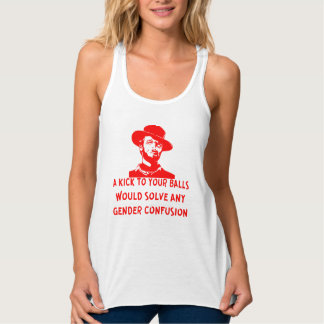 Cowboy A Kick To The Balls Would Solve Your Gender Singlet