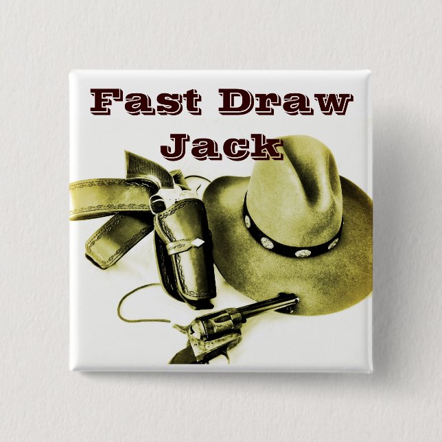 Cowboy Action Shooting Alias Button Pin (Front)