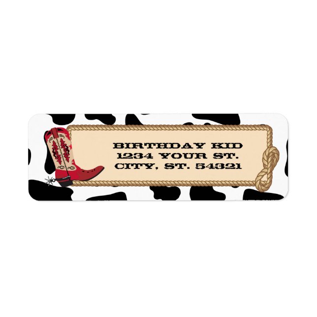 Cowboy Address Labels (Front)