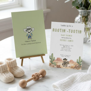 Cowboy Aesthetic Classic Baby Shower Invitation