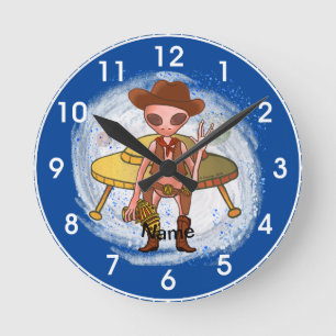 Cowboy Alien  Clock