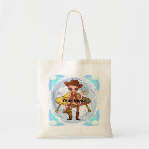 Cowboy Alien tote bag