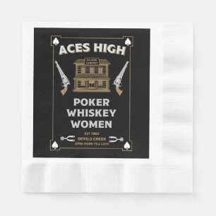 Cowboy American Frontier Saloon Napkin