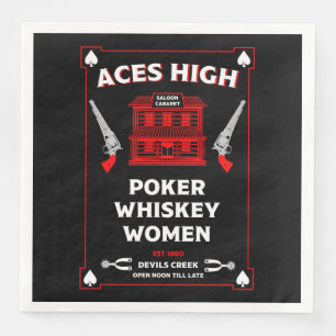 Cowboy American Frontier Saloon Napkin