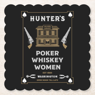 Cowboy American Frontier Saloon Paper Coaster