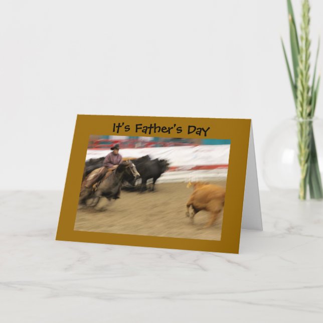 Cowboy and Horse Father's Day Card (Front)