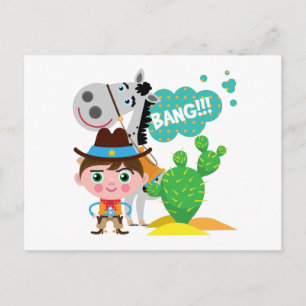 Cowboy and Horse Postcard