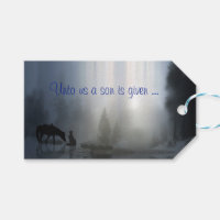 Cowboy and Horse Religious Country Christmas Tags